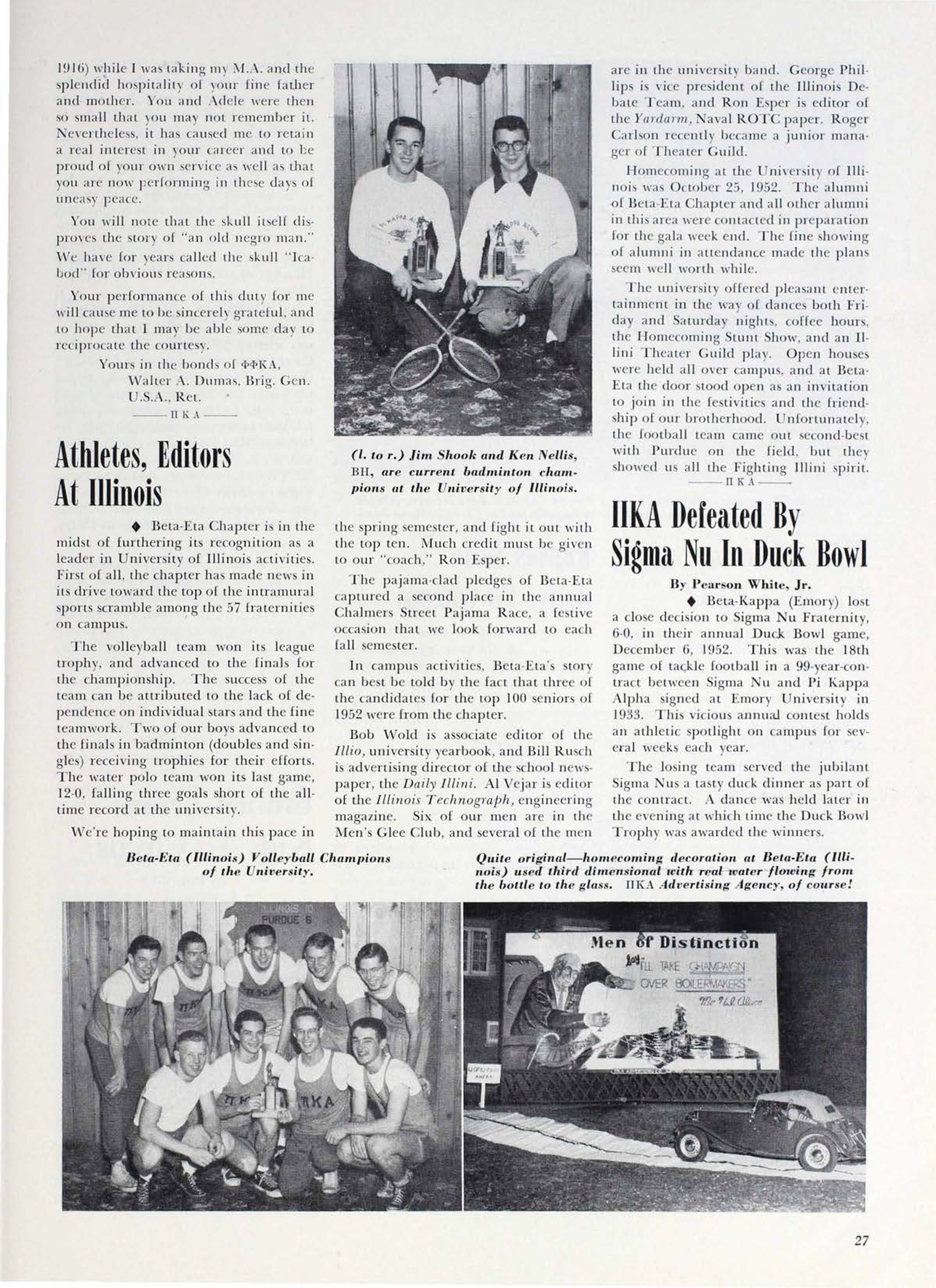 PiKA Defeated By Sigma Nu In Duck Bowl